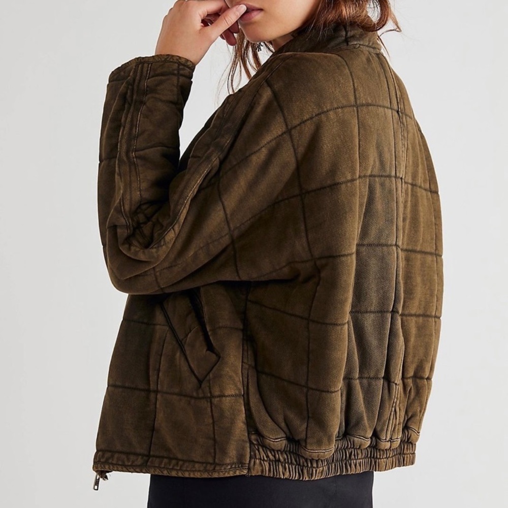 Free People Dolman Knit Quilted Jacket - Picture 2 of 7